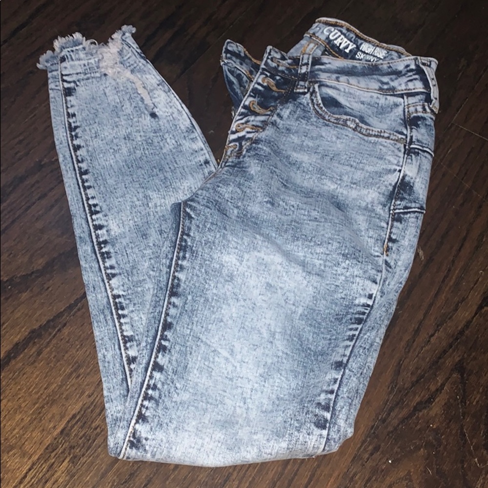 High rise skinny ankle jeans
